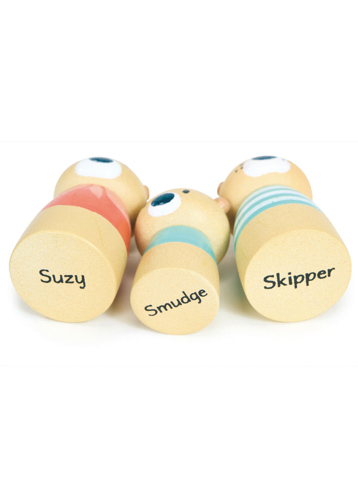Little Otter Canal Boat Childrens Wooden Toy Set - Close Dolls Image