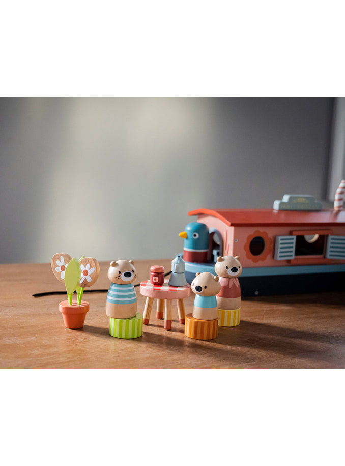 Little Otter Canal Boat Childrens Wooden Toy Set - Lifestyle Image 6