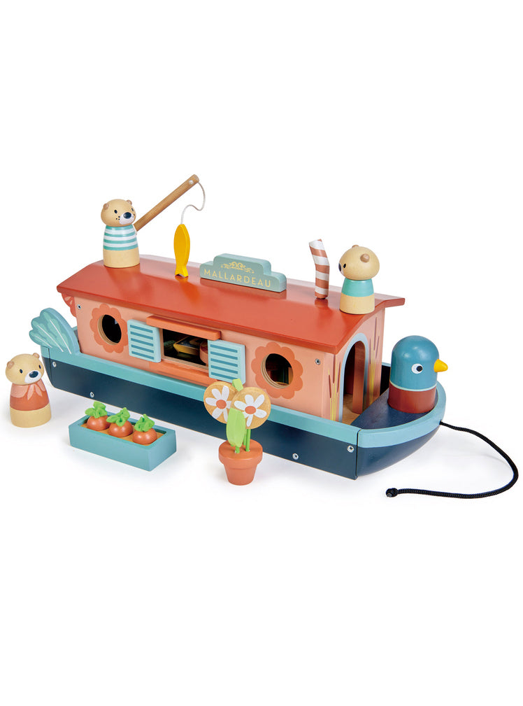 Little Otter Canal Boat Childrens Wooden Toy Set - Main Image