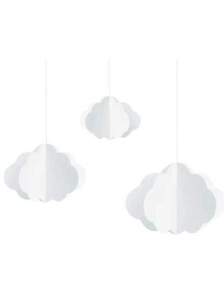 Little Star 3 Pack Cloud Shaped Hanging Decorations