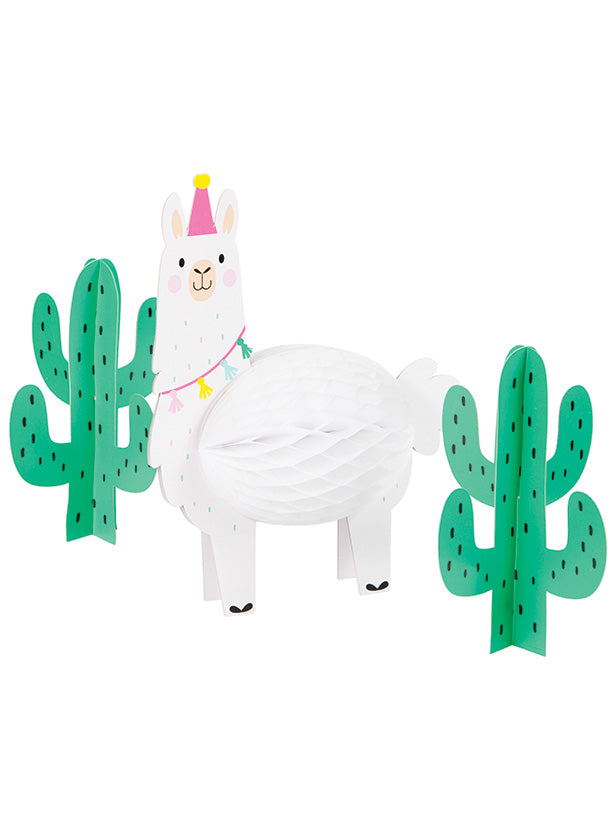 Llama Party 25cm 3D Honeycomb Centrepiece – Main Image