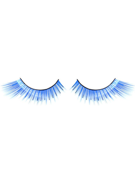 Image of Winged Blue False Eyelashes with Tinsel Highlights - Main Image