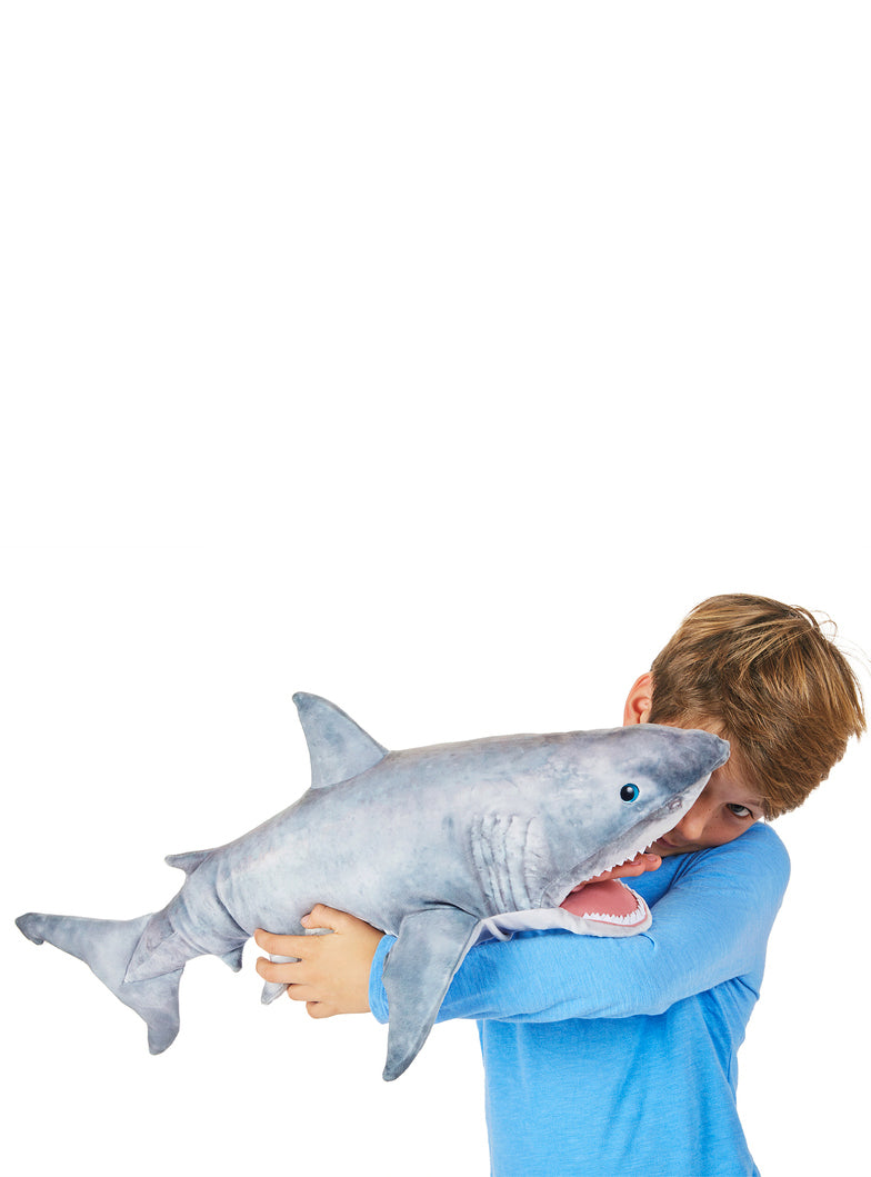 Long Great White Shark Hand Puppet - Alternate Image 2