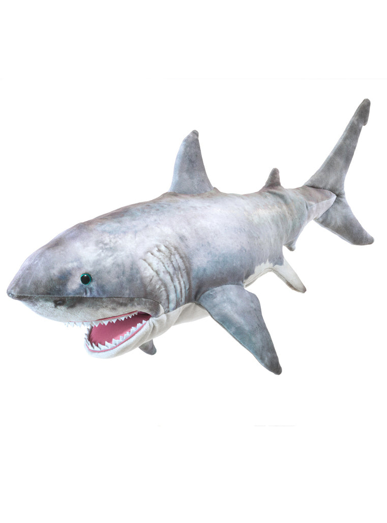 Long Great White Shark Hand Puppet - Main Image