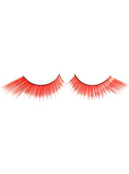 Image of Winged Red False Eyelashes with Tinsel Highlights - Main Image