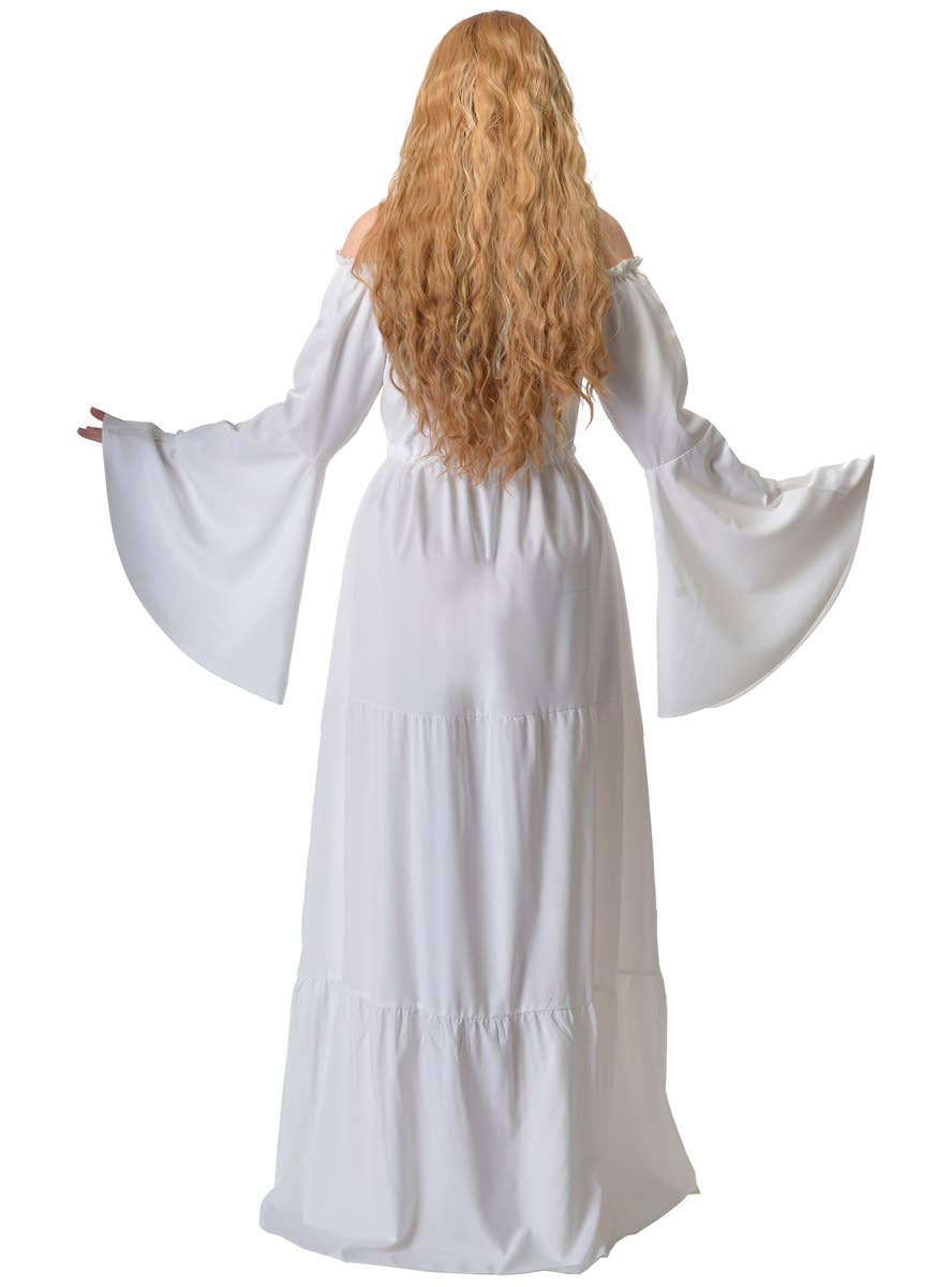 Image of Medieval Bright Red Women's Costume Dress - Alternate Wear Back View