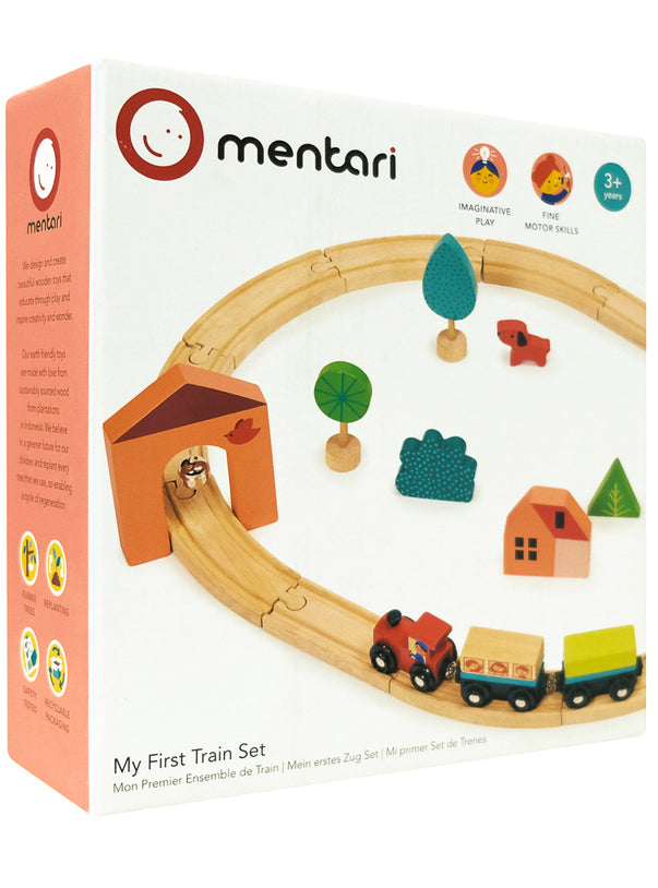 Lost World Dinosaur Wooden Train Toy Set For Children - Packaging Image