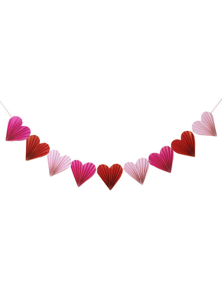 Love Out Loud 2m Long Paper Fan Heart Garland - Main Image