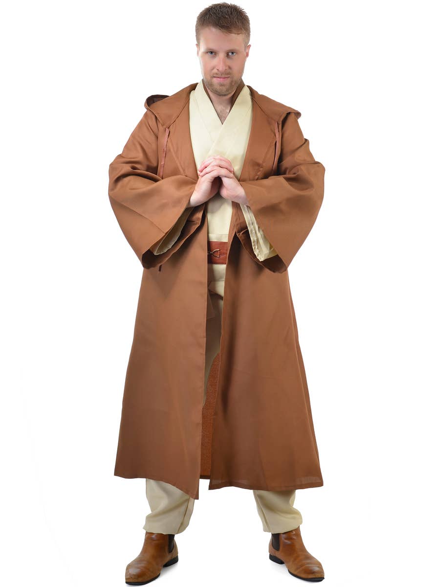 Image of Deluxe Men's Brown Space Warrior Fancy Dress Costume - Main Image