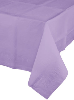 Luscious Lavender 274cm Tissue and Plastic Back Table Cover – Main Image