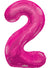 Image of Magenta Pink 87cm Number 2 Party Balloon