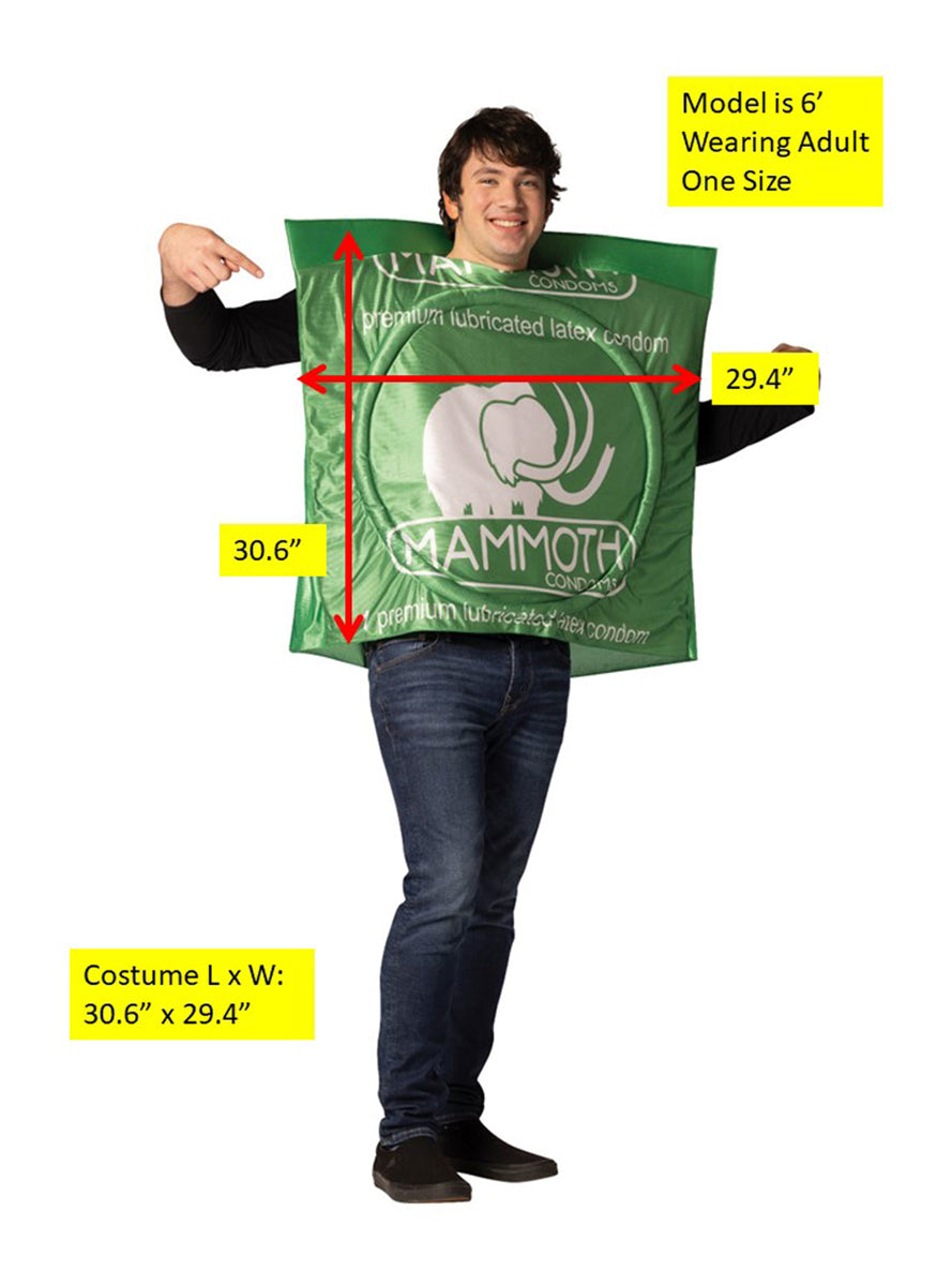 Mammoth Condom Novelty Adults Costume - Details Image