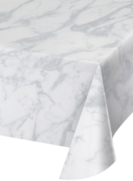 Marble Print 274cm Plastic Table Cover – Main Image
