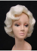Womens Platinum Blonde Short Marilyn Movie Star Costume Wig Alternative Image