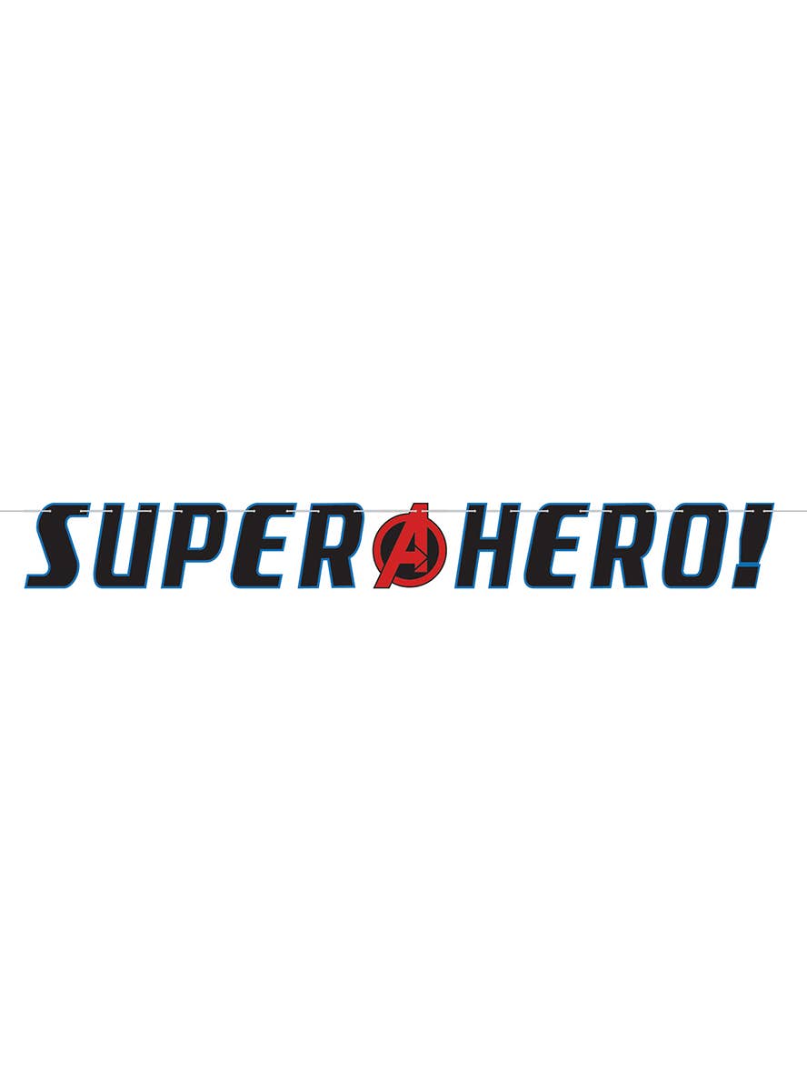 Image Of Marvel Avengers Powers Unite Birthday Banner - close Up Image