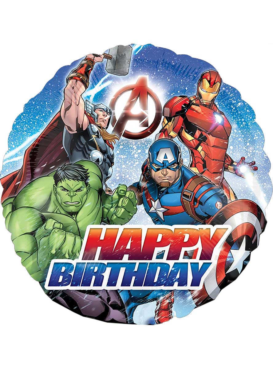 thumbnail interactive-video image 1 of Power Marvel Avengers Helium Balloons In A Box - Party Save Smile 1 of 13