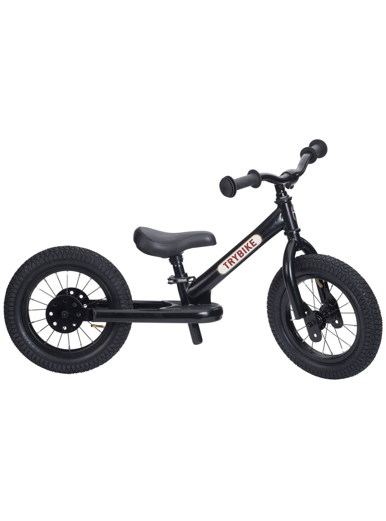 Matte Black Steel Trybike Tricycle For Children - Side Image 1
