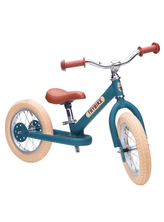 Matte Blue Vintage Tricycle Trybike For Children - Front Image 1