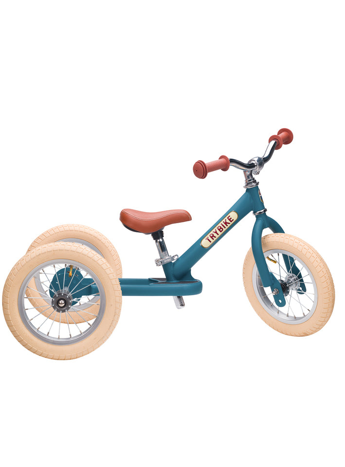 Matte Blue Vintage Tricycle Trybike For Children - Main Image