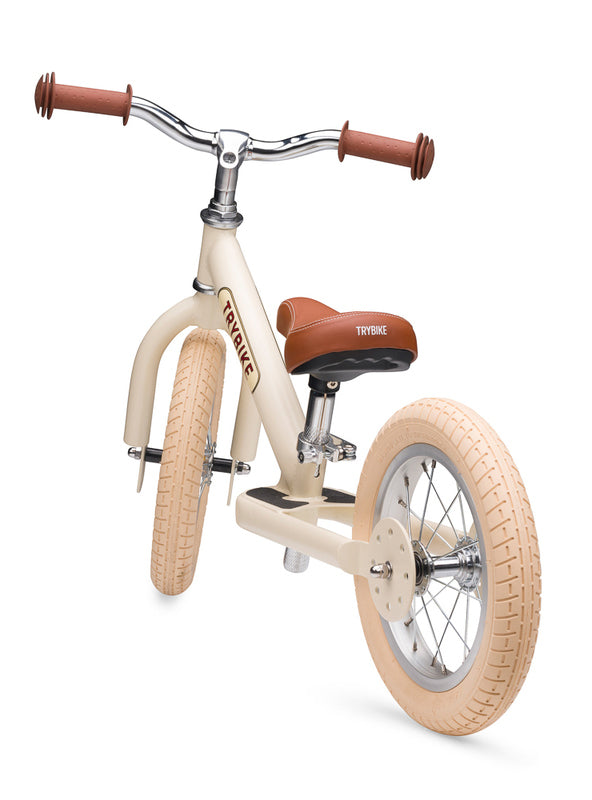 Matte Cream Vintage Tricycle Trybike For Children - Back Image 1