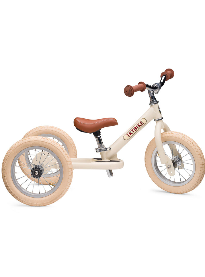 Matte Cream Vintage Tricycle Trybike For Children - Main Image