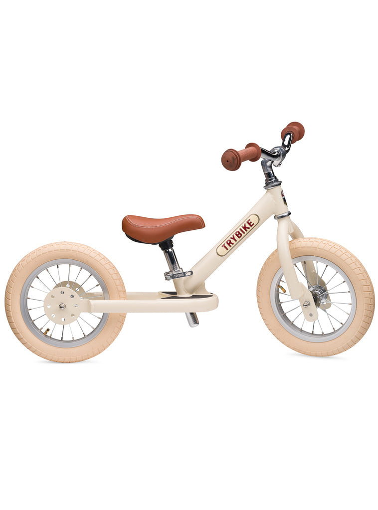 Matte Cream Vintage Tricycle Trybike For Children - Side Image