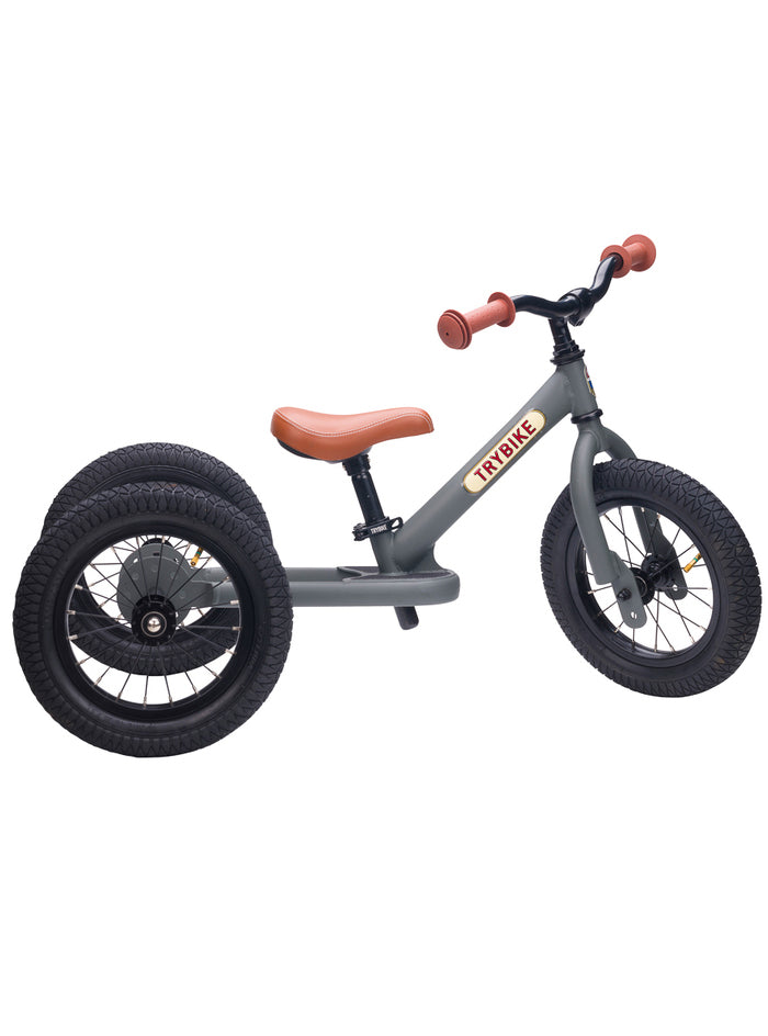 Matte Grey Vintage Tricycle Trybike For Children - Main Image