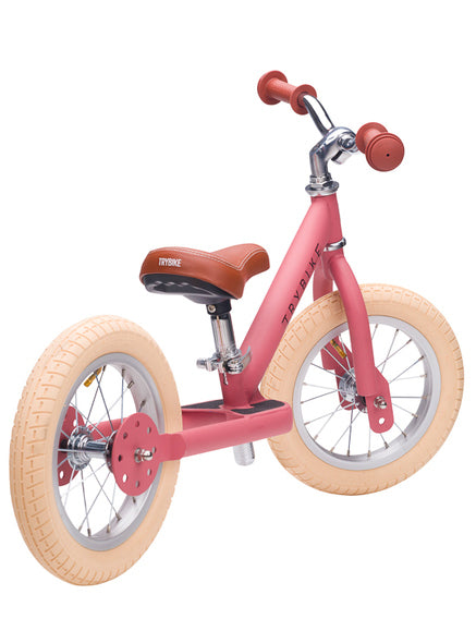 Matte Pink Vintage Tricycle Trybike For Children - Back Image 2