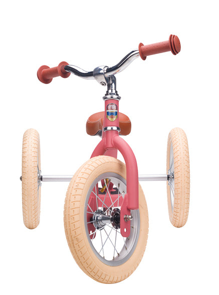 Matte Pink Vintage Tricycle Trybike For Children - Front Image 1
