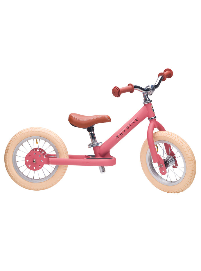 Matte Pink Vintage Tricycle Trybike For Children - Side Image