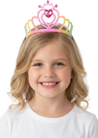 Pastel Glitter Rainbow Princess Tiara Costume Accessory - Main IMage