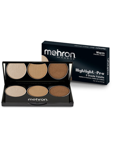 Mehron Pro Highlight 3 Colour Pallet Warm Tones - Main Image