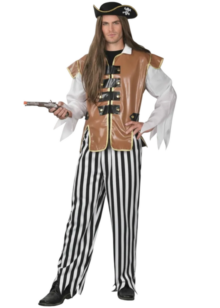 Men's Caribbean Pirate Fancy Dress Costume - main image