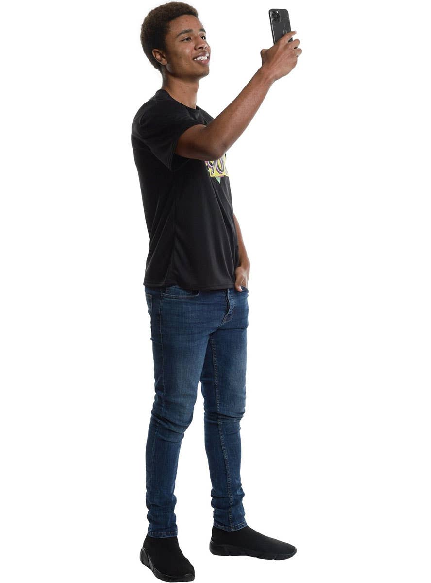 Image of I Love The 90s Men's Black Costume Shirt - Side Image 