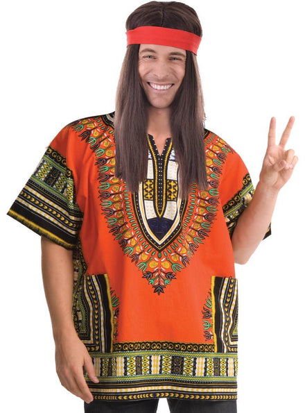 Image of Colourful Dashiki Men's Plus Size Costume Shirt