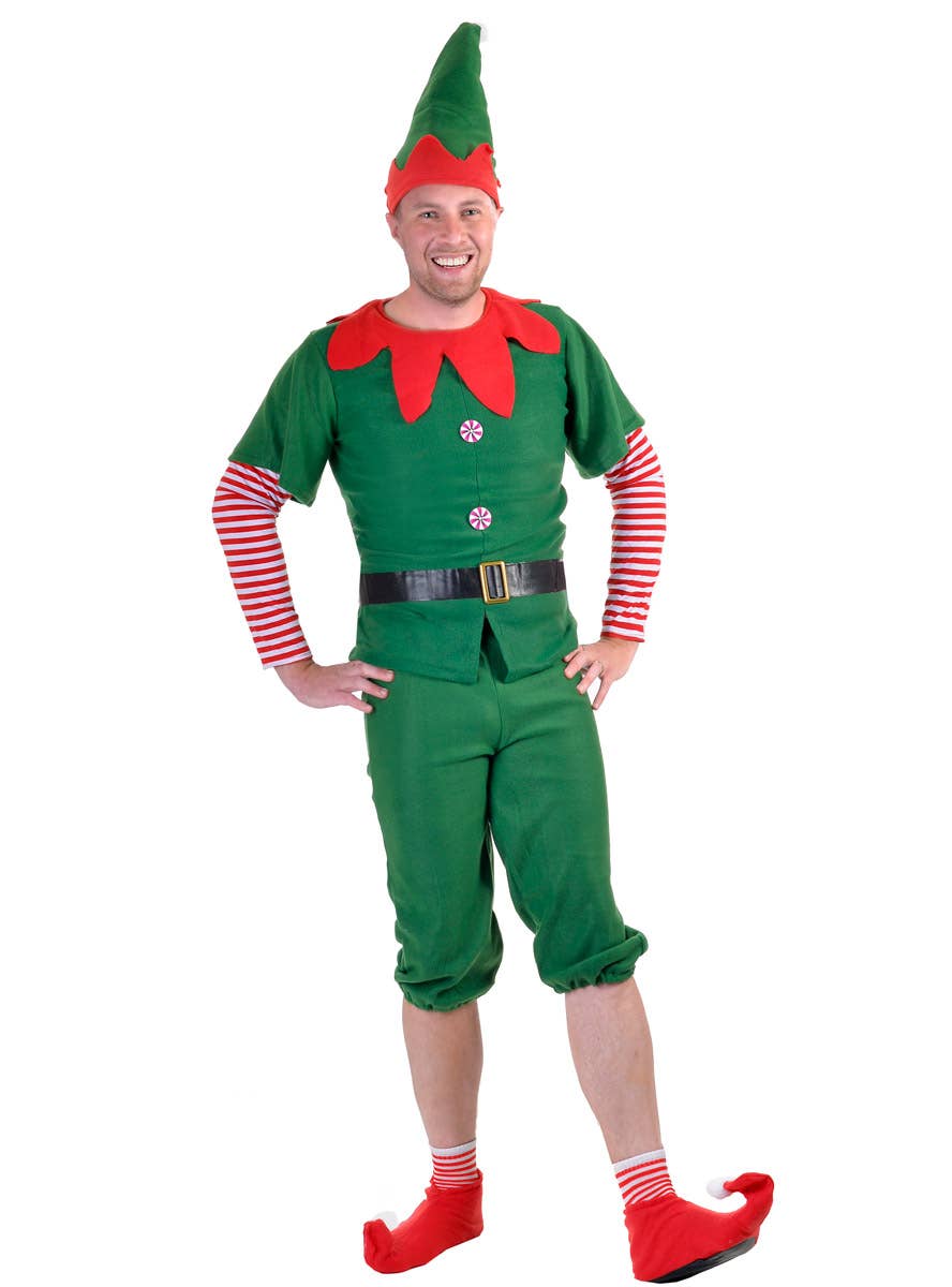 Mens Jolly Green Christmas Elf Costume1