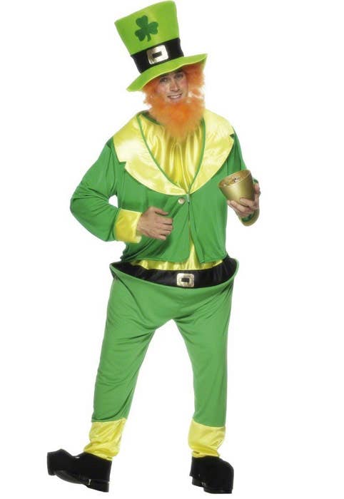 Irish Leprechaun Men's Green St Patrick's Day Costume - Main Image