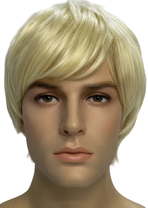 Mens Short Blonde Ken Costume Wig