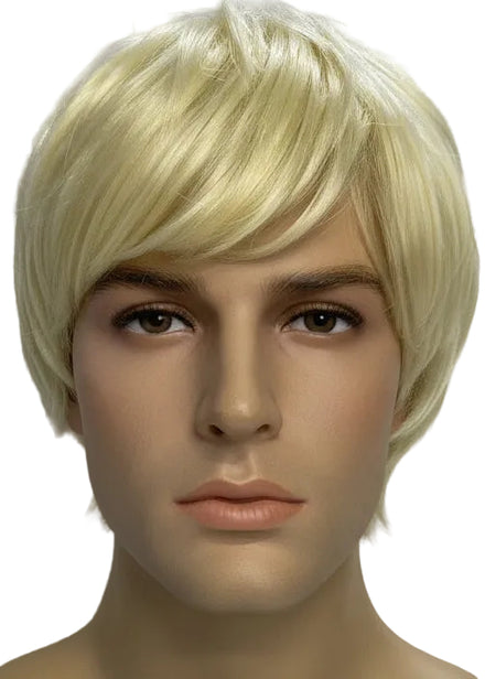 Mens Short Blonde Ken Costume Wig