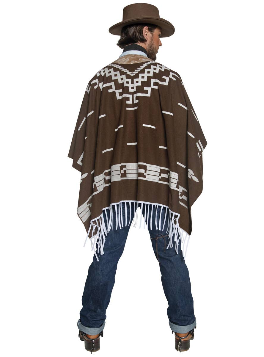 Image of Wandering Wild West Gunman Men's Clint Eastwood Costume - Back Image