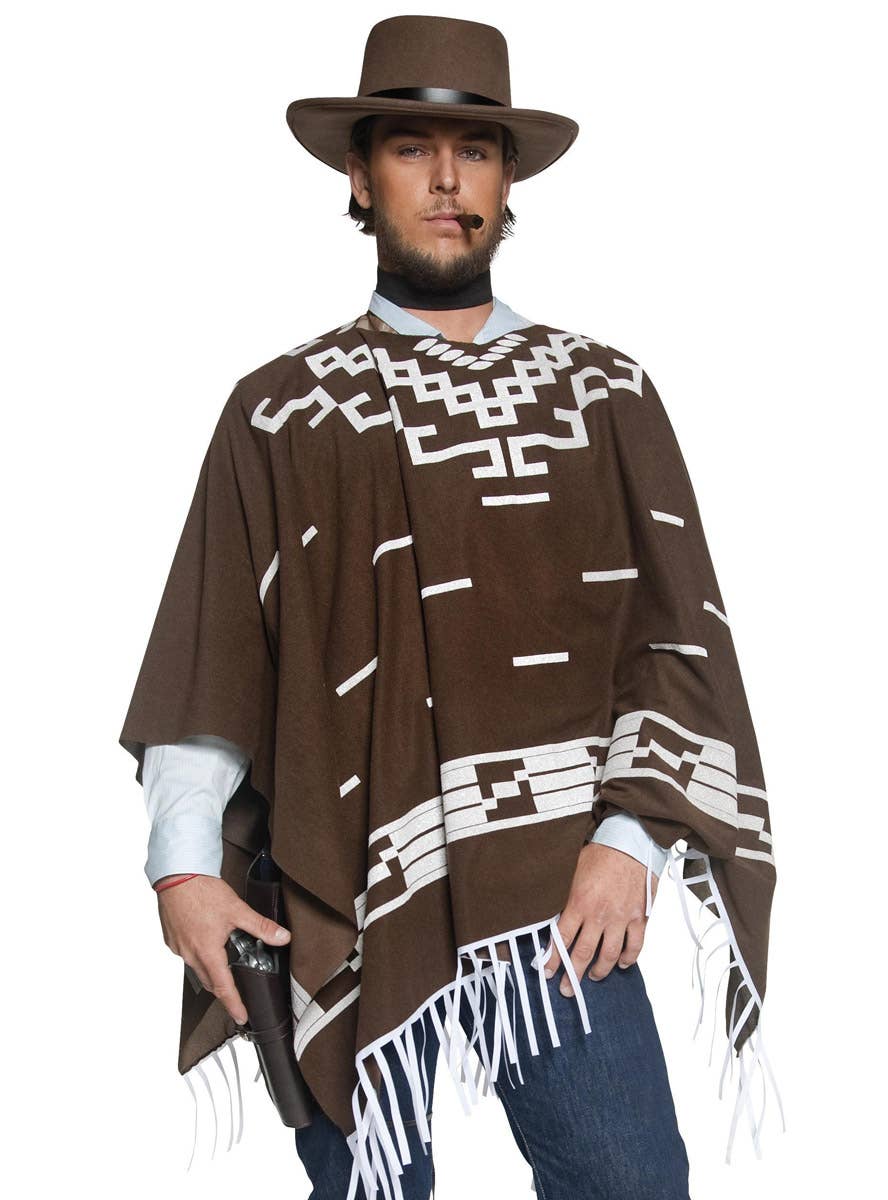 Image of Wandering Wild West Gunman Men's Clint Eastwood Costume - Close Image