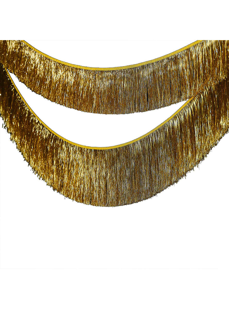 Merry And Bright Gold Tinsel Garlands 2 Pack 2m Long