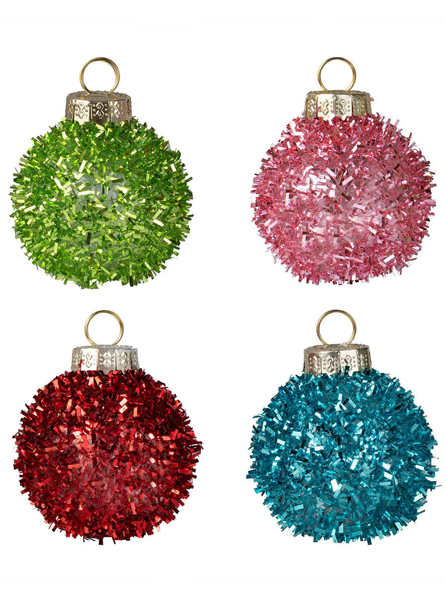 Merry And Bright Tinsel Bauble Place Card Holders 4 Pack 4cm – Main Image