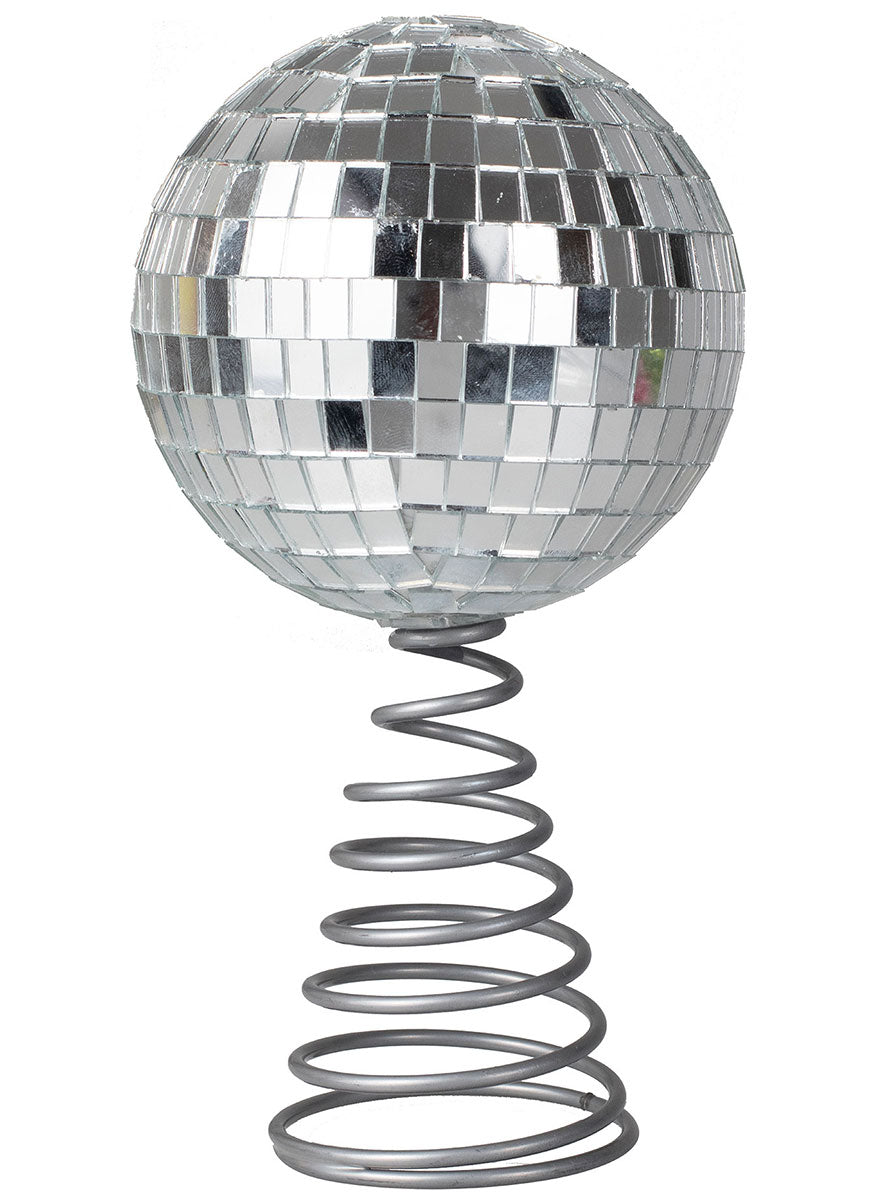 Merry And Bright Disco Ball Shaped Christmas Tree Topper – Main Image
