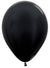 Image of Metallic Black Small 12cm Air Fill Latex Balloon
