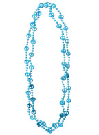 Metallic Blue Beaded Peace Sign Costume Necklaces