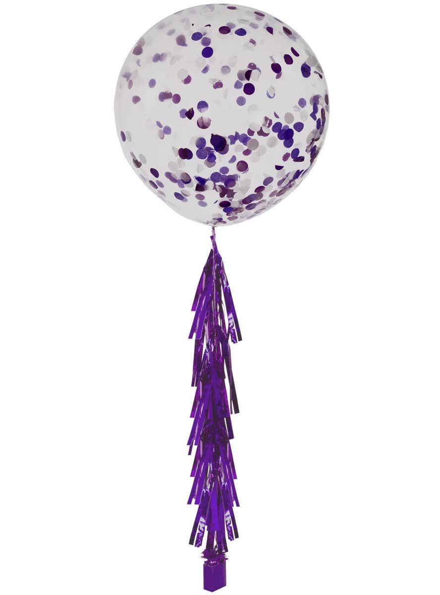 Image of Metallic Dark Purple 9 Pack Of 35cm Decorative Tassels - Alternate Image 2