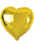 Image of Heart Shaped Metallic Gold Silver 45cm Foil Balloon