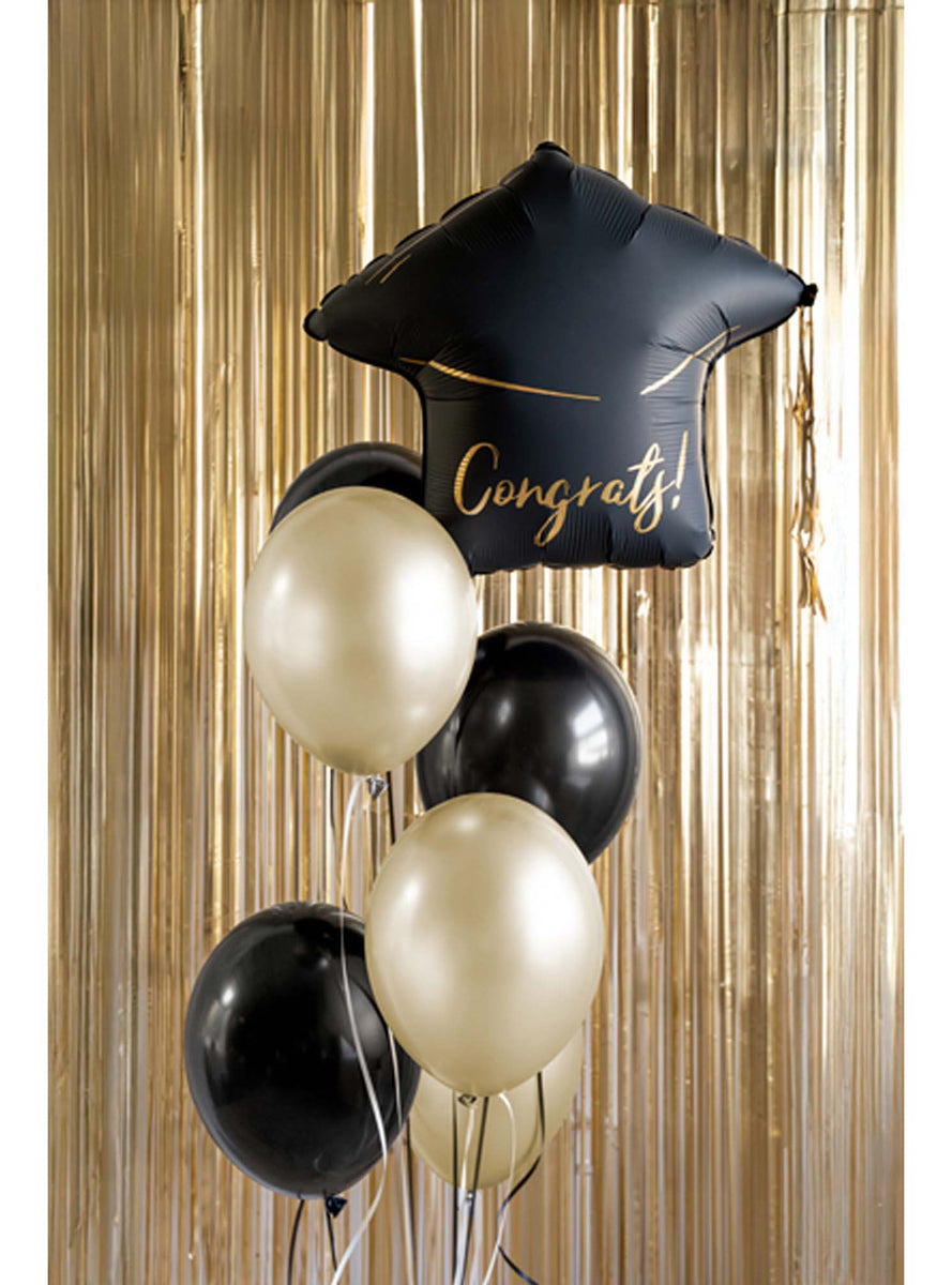 Metallic Gold Fringe 200cm Party Curtain Backdrop - Lifestyle Image
