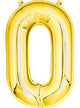 Image of Metallic Gold 84cm Number 0 Foil Balloon